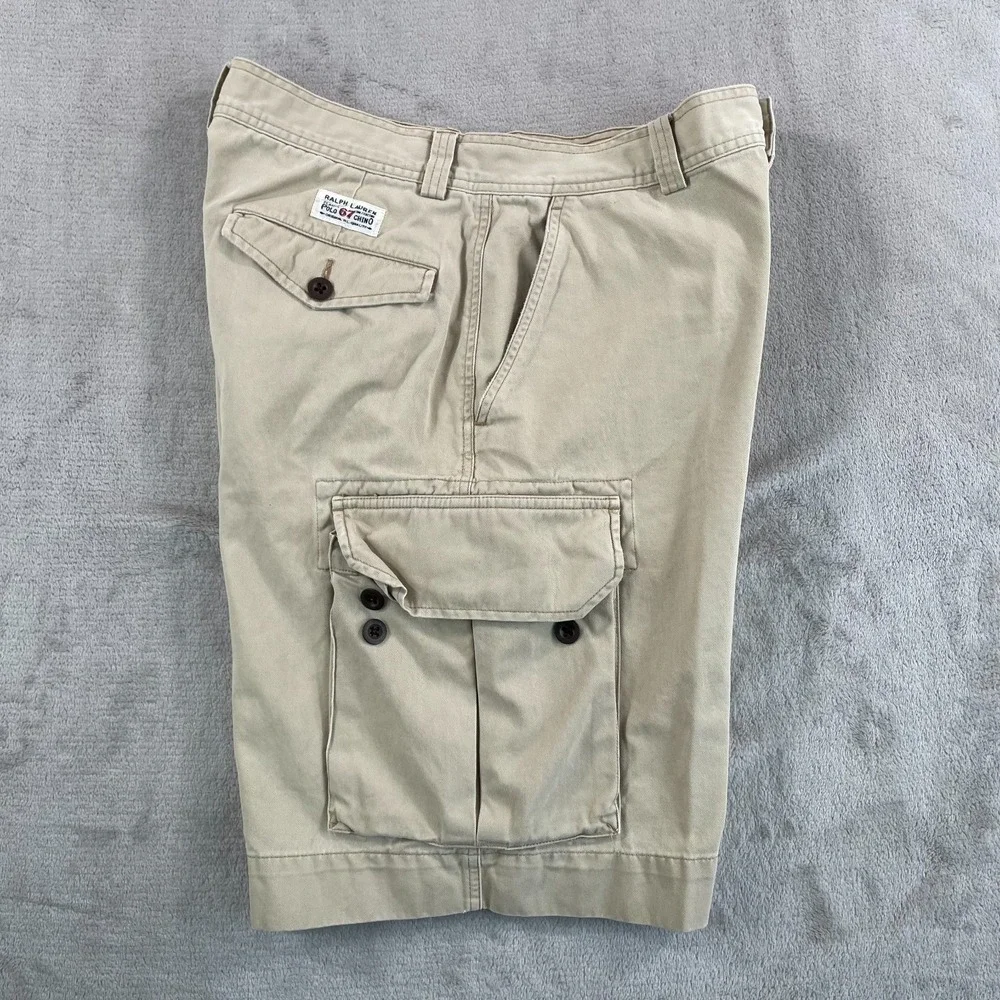Polo Ralph Lauren 67 Chino‎ Cargo Shorts Men 30 (Tag 32) Beige Outdoors Hike